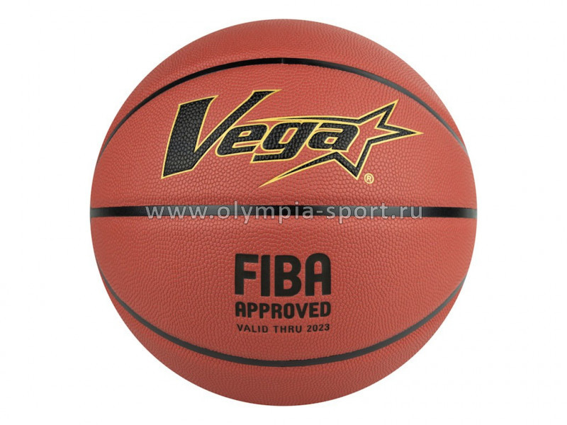 Мяч баскетбольный VEGA 3600, OBU-718, FIBA, р.7, синт.кожа (микрофибра), темно-кор