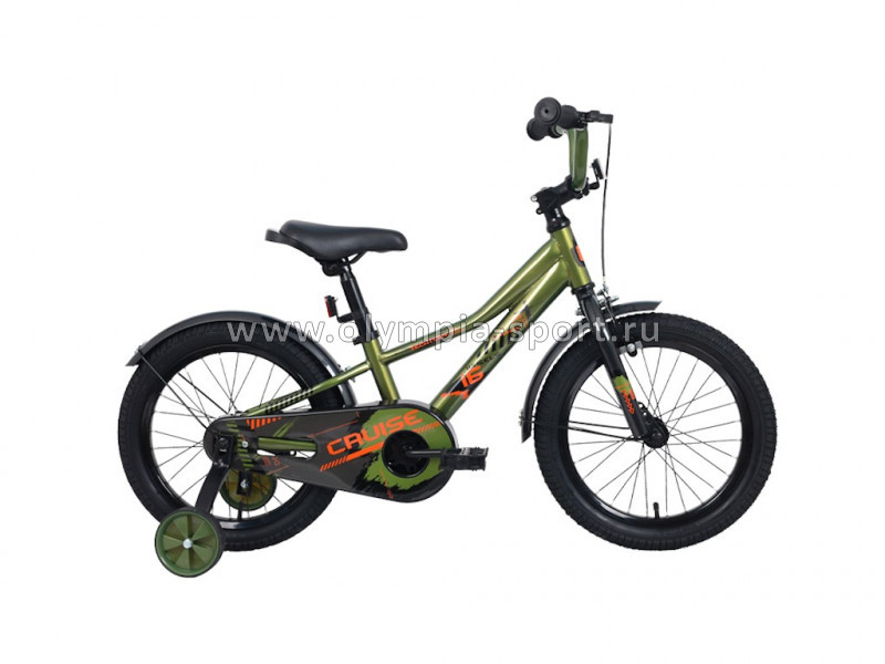 Велосипед TechTeam CRUISE 16 (16" 1ск.) зеленый/хаки